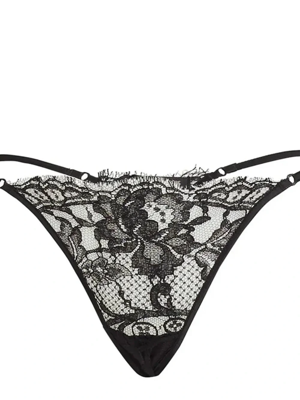 Black Kiki de Montparnasse Black Lace Longline Bra Sz M & Camille G-String